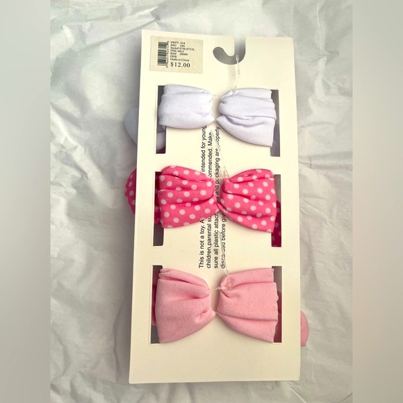 Starting Out Accessories 3 Pack Soft Bow Headband Set for Baby Girl. - Picture 6 of 11